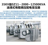  35KV级SZ11--2000~12500KVA油浸式有载调压配电变压器_