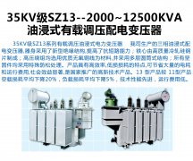  35KV级SZ13--2000~12500KVA油浸式有载调压配电变压器